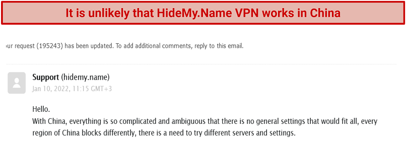 graphic showing that Hidemy.Name VPN may not work in China